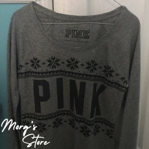 pink grey sweater design